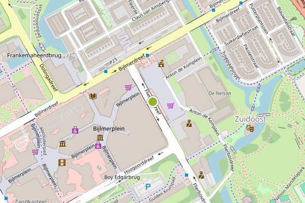 Ambulance-melding op Flierbosdreef, Amsterdam op 7 juli, kaart-overzicht