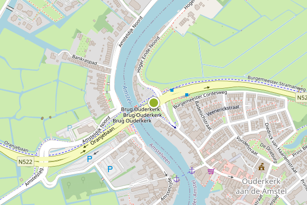 Ambulance-melding op Burgemeester Stramanweg, Ouderkerk aan de Amstel op 7 juli, kaart-overzicht