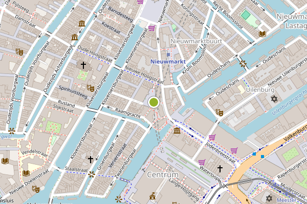Ambulance-melding op Zuiderkerkhof, Amsterdam op 7 juli, kaart-overzicht