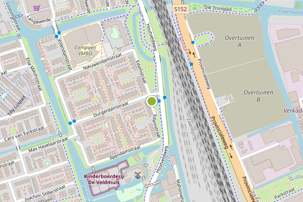 Ambulance-melding op Edamstraat, Zaandam op 8 juli, kaart-overzicht