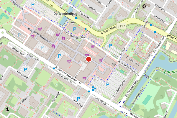 Brandweer-melding op Buikslotermeerplein, Amsterdam op 8 mei, kaart-overzicht