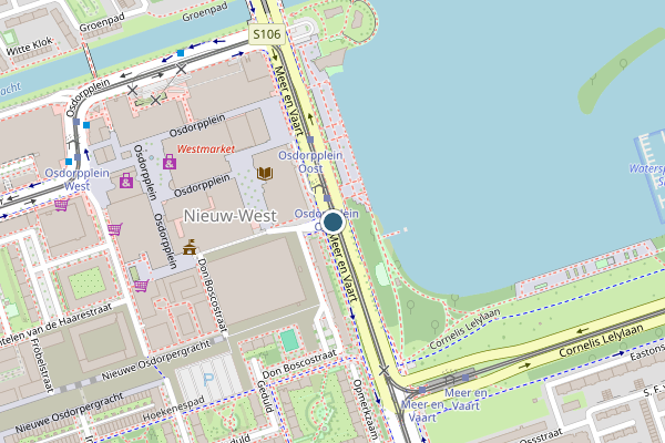 Politie-melding op Osdorpplein, Amsterdam op 8 juli, kaart-overzicht