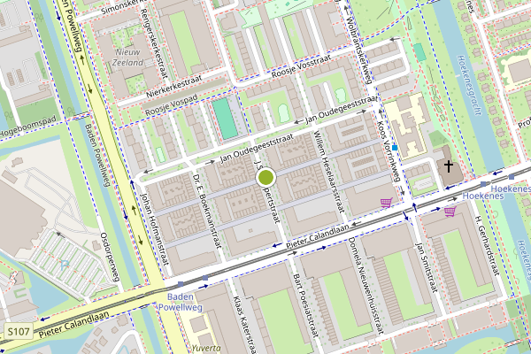 Ambulance-melding op Johan Hofmanstraat, Amsterdam op 8 juli, kaart-overzicht