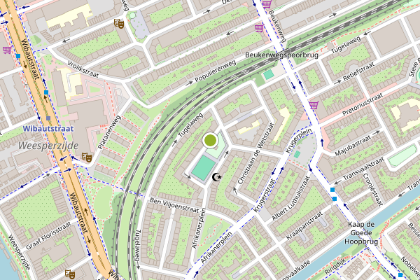 Ambulance-melding op President Brandstraat, Amsterdam op 8 juli, kaart-overzicht