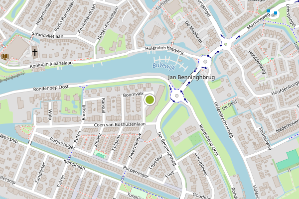 Ambulance-melding op Dijkgraaf, Ouderkerk aan de Amstel op 8 juli, kaart-overzicht