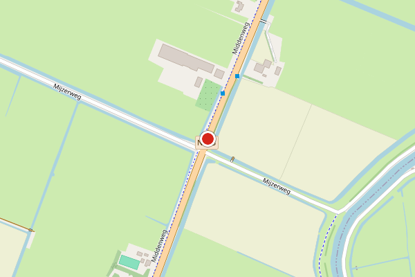 Brandweer-melding op Middenweg, Noordbeemster op 8 juli, kaart-overzicht