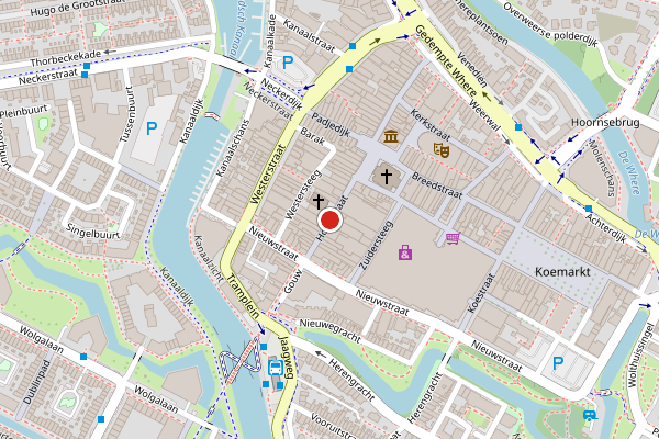 Brandweer-melding op Hoogstraat, Purmerend op 8 juli, kaart-overzicht