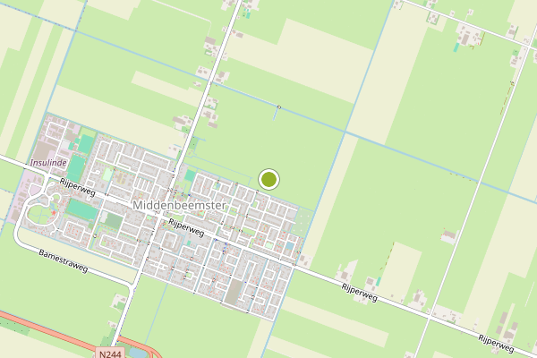 Ambulance-melding op Middenbeemster op 8 juli, kaart-overzicht