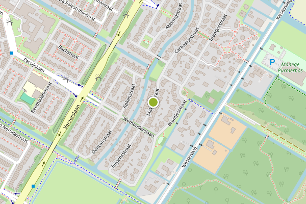 Ambulance-melding op Makkesstraat, Purmerend op 8 juli, kaart-overzicht