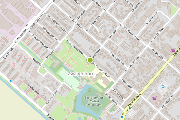 Ambulance-melding op Plantsoenlaan, Zwanenburg op 9 juli, kaart-overzicht