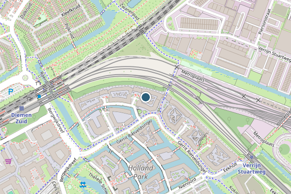 Politie-melding op Jan Duikerhof, Diemen op 9 juli, kaart-overzicht