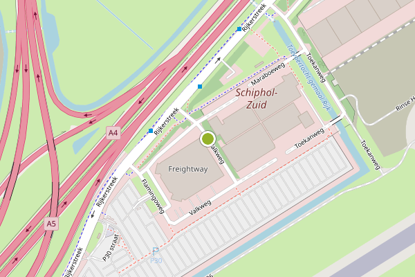 Ambulance-melding op Valkweg, Schiphol op 9 juli, kaart-overzicht