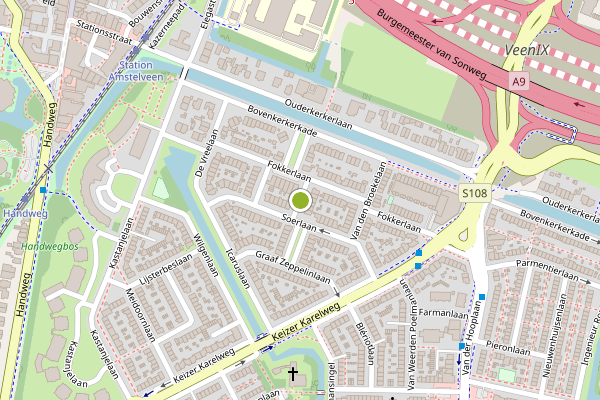 Ambulance-melding op Graselaan, Amstelveen op 9 juli, kaart-overzicht