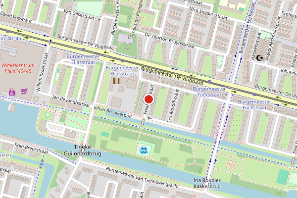 Brandweer-melding op Freek Oxstraat, Amsterdam op 9 juli, kaart-overzicht