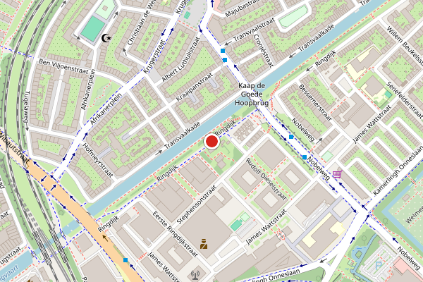 Brandweer-melding op Ringdijk, Amsterdam op 9 juli, kaart-overzicht
