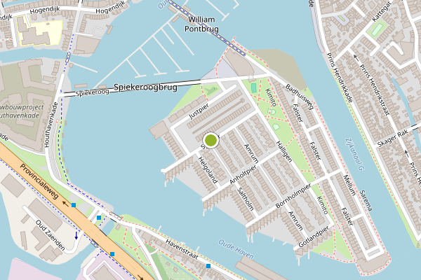 Ambulance-melding op Syltpier, Zaandam op 9 juli, kaart-overzicht