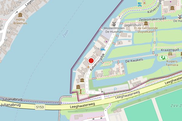 Brandweer-melding op Kalverringdijk, Zaandam op 9 juli, kaart-overzicht