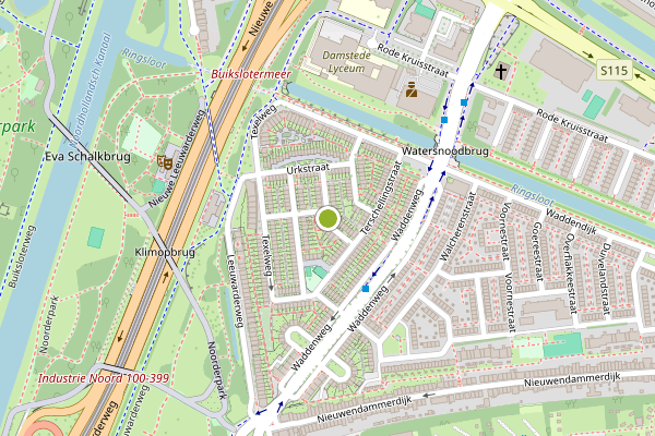 Ambulance-melding op Amelandstraat, Amsterdam op 9 mei, kaart-overzicht