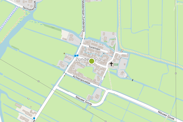 Ambulance-melding op Kerklaan Zunderdorp, Amsterdam op 9 mei, kaart-overzicht