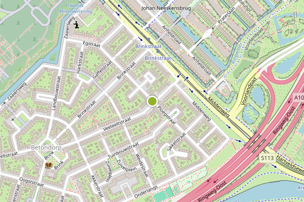 Ambulance-melding op Ploegstraat, Amsterdam op 10 juli, kaart-overzicht