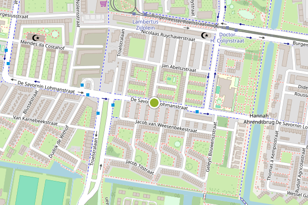 Ambulance-melding op De Savornin Lohmanstraat, Amsterdam op 10 juli, kaart-overzicht