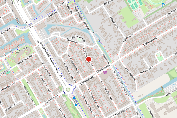Brandweer-melding op Primulastraat, Aalsmeer op 10 juli, kaart-overzicht