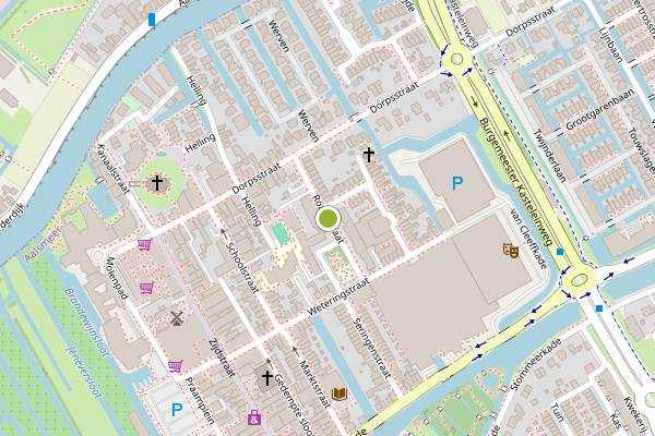 Ambulance-melding op Rozenstraat, Aalsmeer op 10 juli, kaart-overzicht