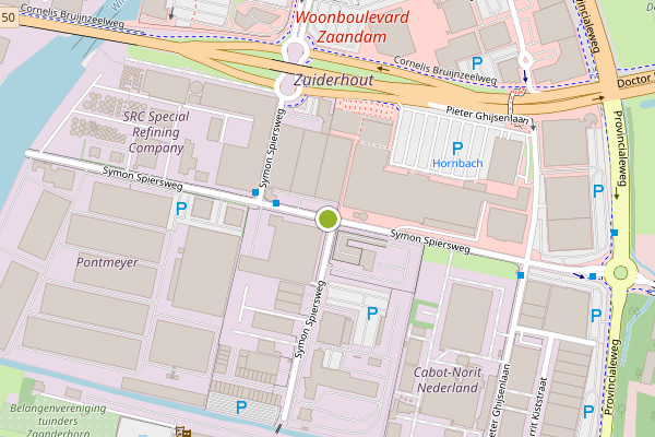 Ambulance-melding op Symon Spiersweg, Zaandam op 10 juli, kaart-overzicht