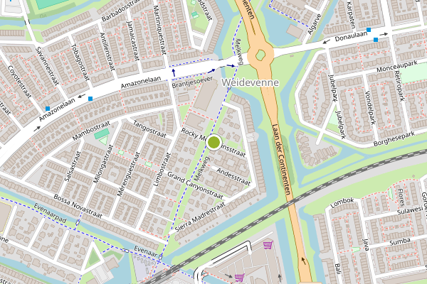 Ambulance-melding op Rocky Mountainsstraat, Purmerend op 10 juli, kaart-overzicht