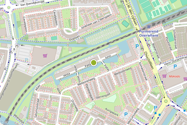 Ambulance-melding op Pallas, Purmerend op 9 juli, kaart-overzicht