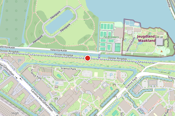 Brandweer-melding op Ooster Ringdijk, Amsterdam op 10 juli, kaart-overzicht