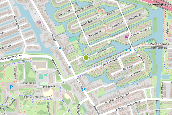 Ambulance-melding op Zuideinde, Amsterdam op 10 juli, kaart-overzicht