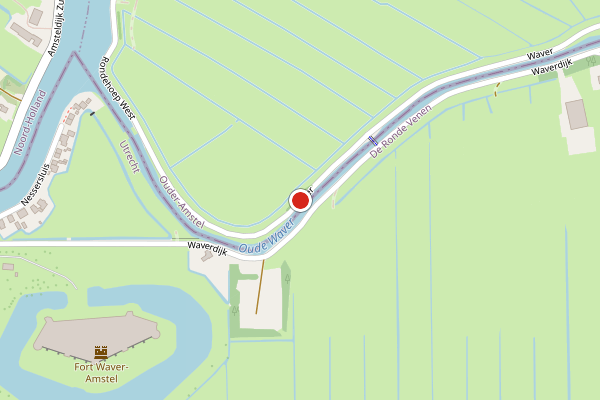Brandweer-melding op Waver, Ouderkerk aan de Amstel op 10 juli, kaart-overzicht