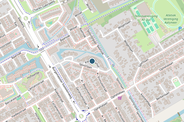 Politie-melding op Korianderhof, Aalsmeer op 9 mei, kaart-overzicht