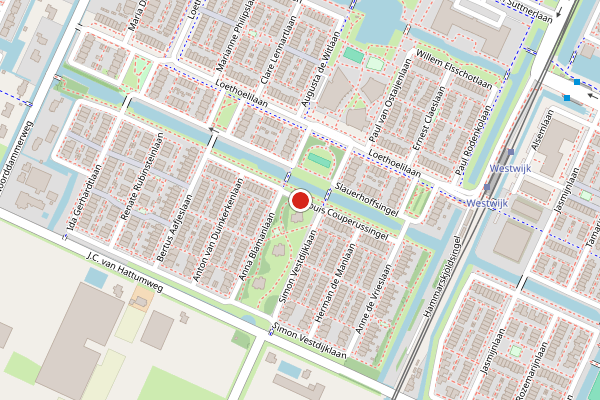 Brandweer-melding op Louis Couperussingel, Amstelveen op 11 juli, kaart-overzicht