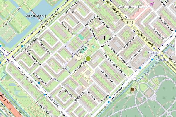 Ambulance-melding op Van 't Hofflaan, Amsterdam op 11 juli, kaart-overzicht