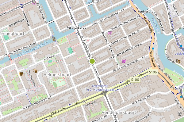 Ambulance-melding op Eerste Constantijn Huygensstraat, Amsterdam op 11 juli, kaart-overzicht