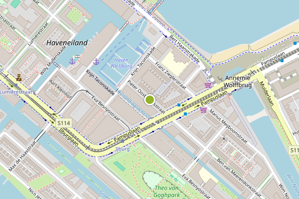 Ambulance-melding op Pieter Oosterhuisstraat, Amsterdam op 11 juli, kaart-overzicht