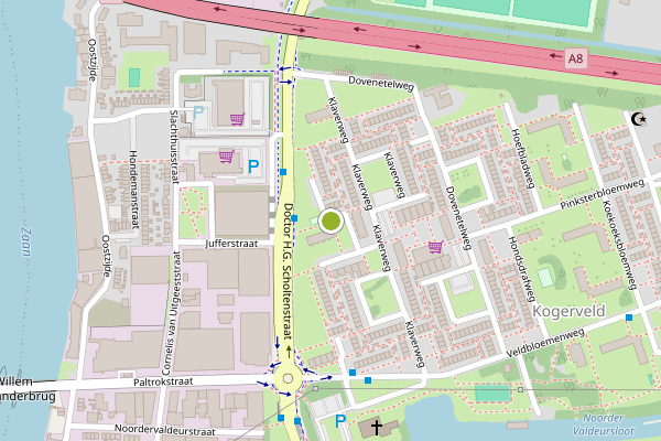 Ambulance-melding op Ereprijsweg, Zaandam op 11 juli, kaart-overzicht