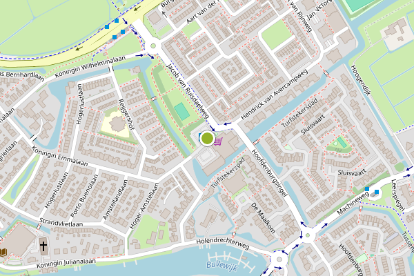 Ambulance-melding op Sluisplein, Ouderkerk aan de Amstel op 11 juli, kaart-overzicht