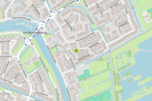 Ambulance-melding op Nederhoven, Ouderkerk aan de Amstel op 11 juli, kaart-overzicht