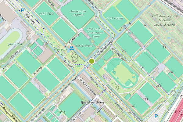 Ambulance-melding op Voorlandpad, Amsterdam op 9 mei, kaart-overzicht