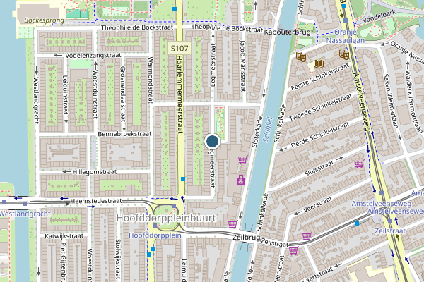 Politie-melding op Legmeerstraat, Amsterdam op 11 juli, kaart-overzicht