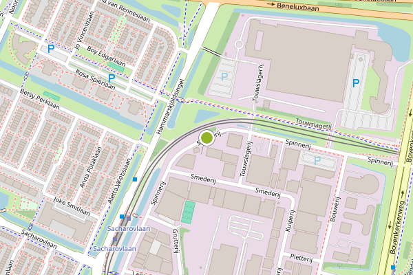 Ambulance-melding op Spinnerij, Amstelveen op 12 juli, kaart-overzicht