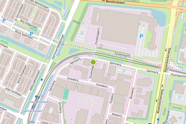 Ambulance-melding op Touwslagerij, Amstelveen op 12 juli, kaart-overzicht