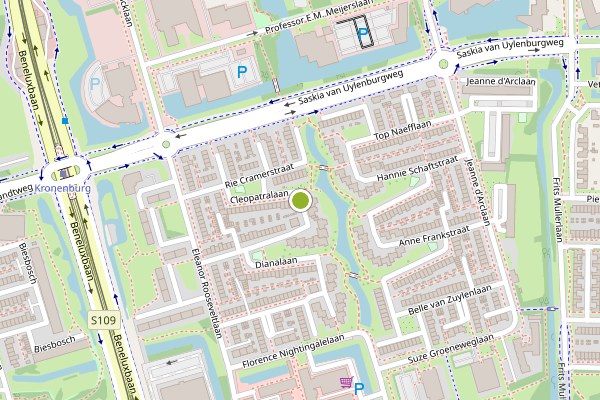 Ambulance-melding op Lizzy Ansinghhof, Amstelveen op 11 juli, kaart-overzicht