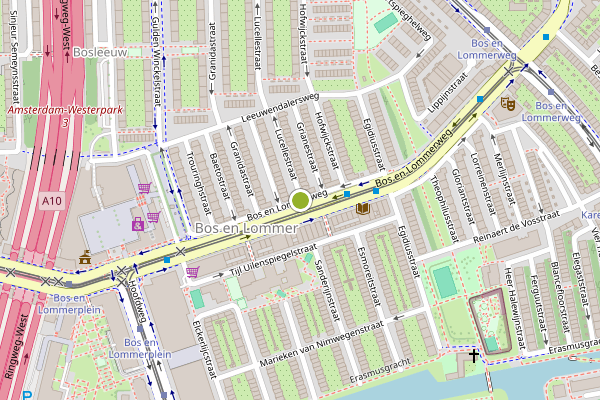 Ambulance-melding op Bos en Lommerweg, Amsterdam op 12 juli, kaart-overzicht