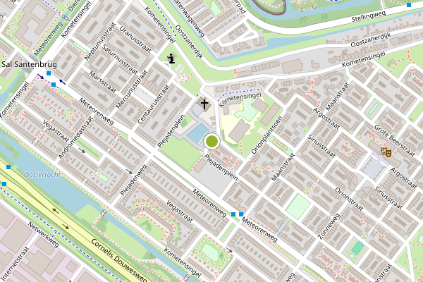 Ambulance-melding op Plejadenplein, Amsterdam op 12 juli, kaart-overzicht