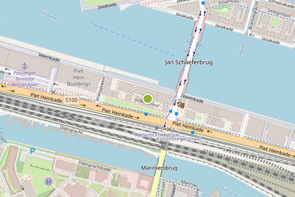 Ambulance-melding op Jollemanhof, Amsterdam op 12 juli, kaart-overzicht
