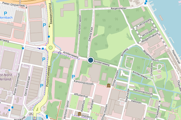 Politie-melding op Artillerieweg, Zaandam op 12 juli, kaart-overzicht